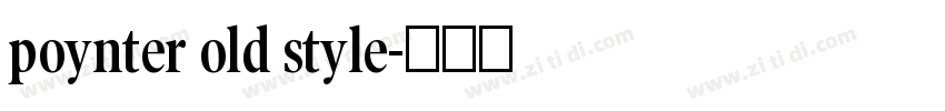 poynter old style字体转换